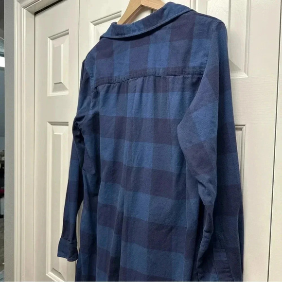 Grayson Frank & Eileen Hero Midi Dress Blue Flannel Check Plaid Size 2 (small) - Picture 11 of 14